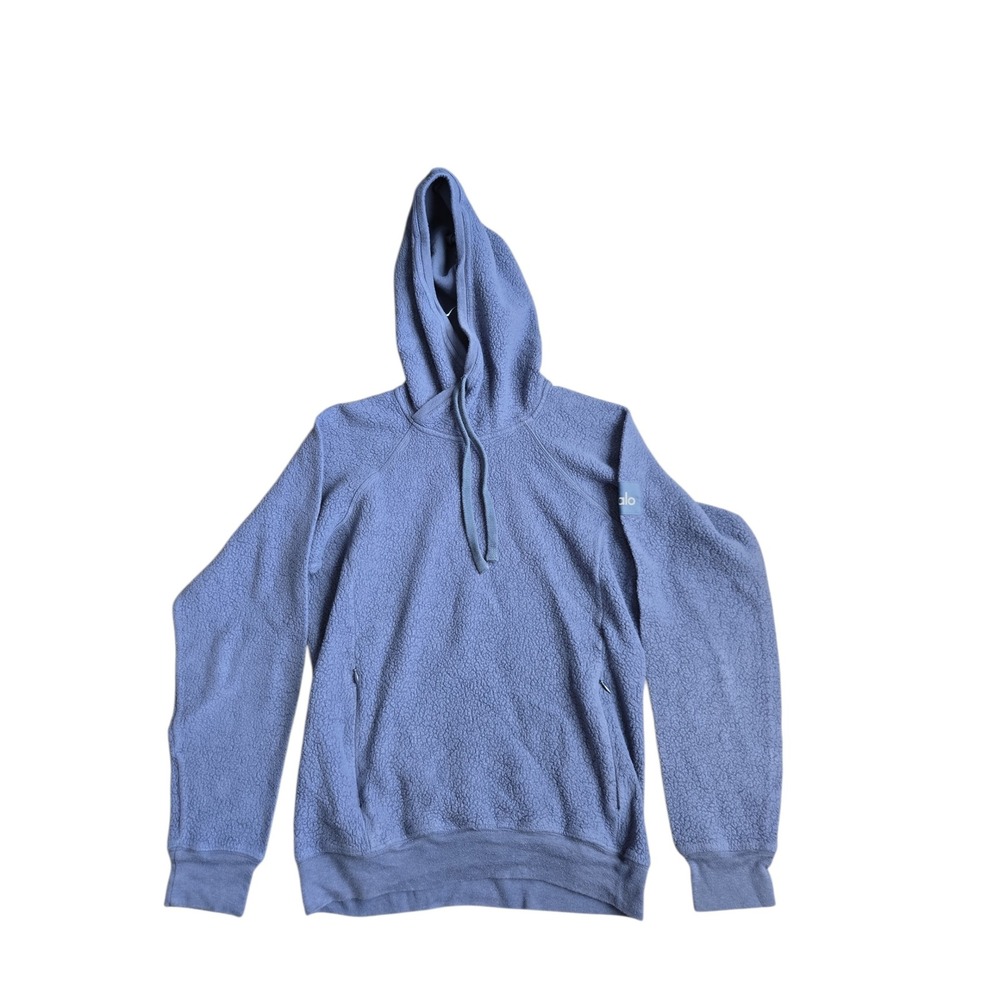 Alo Yoga Womens Sherpa Hoodie Pullover Blue W4326R Size Small S - Picture 2 of 12